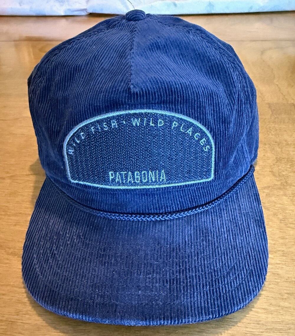 Patagonia Blue Corduroy Adjustable Snapback Baseball Cap One Size Patch